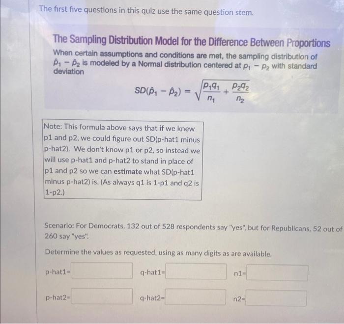 Solved The first five questions in this quiz use the same | Chegg.com