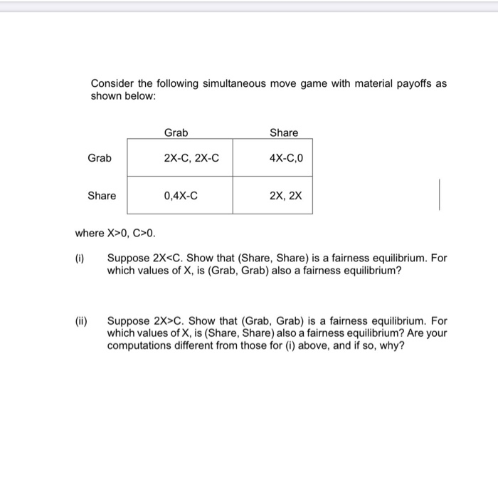 Solved Consider The Following Simultaneous Move Game With | Chegg.com