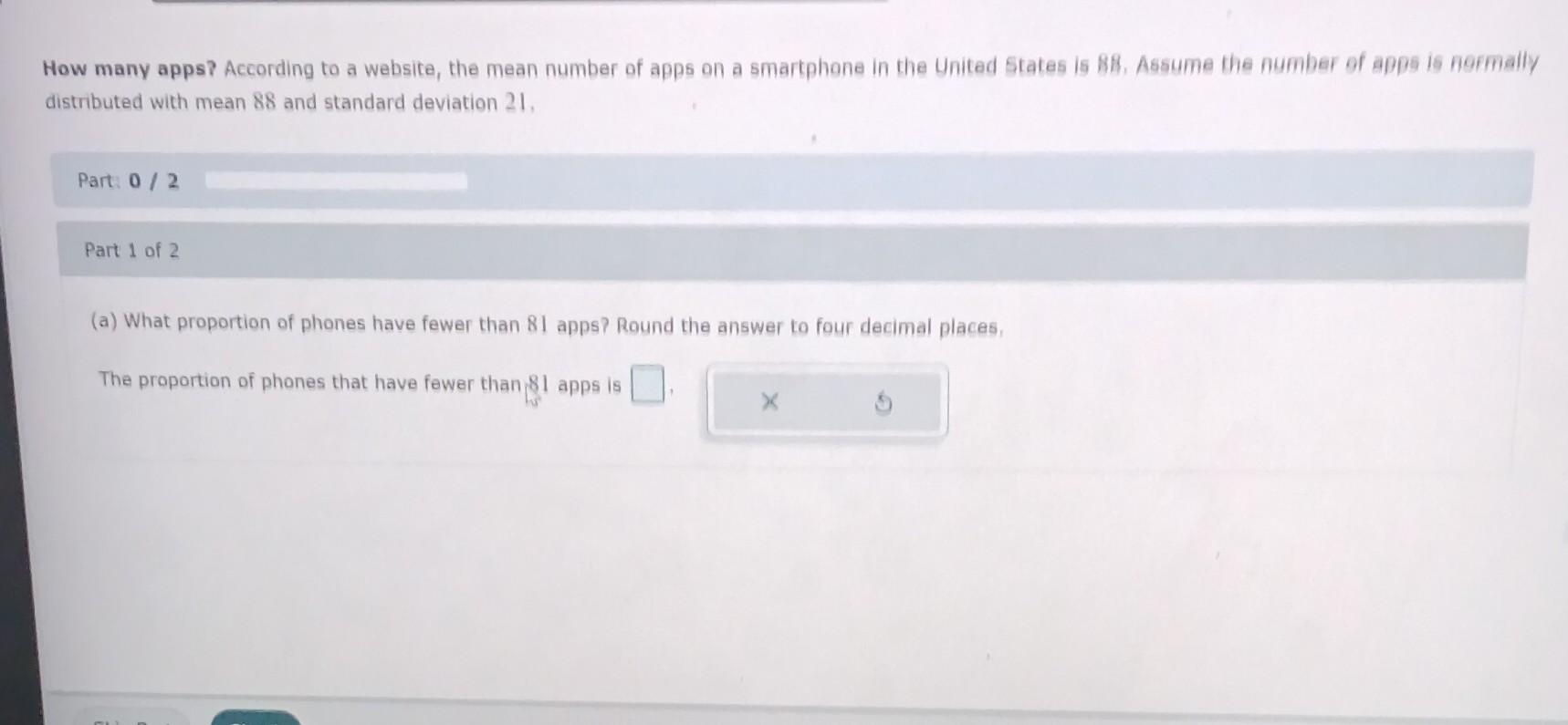 Solved How many apps? According to a website, the mean | Chegg.com
