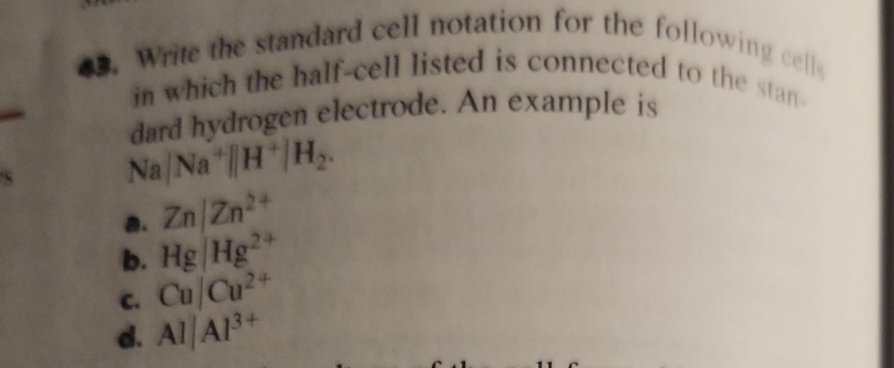  solved 3 write the standard cell notation for the f