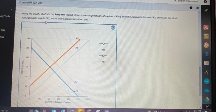 Solved B. Economic fluctuations I The following graph shows | Chegg.com