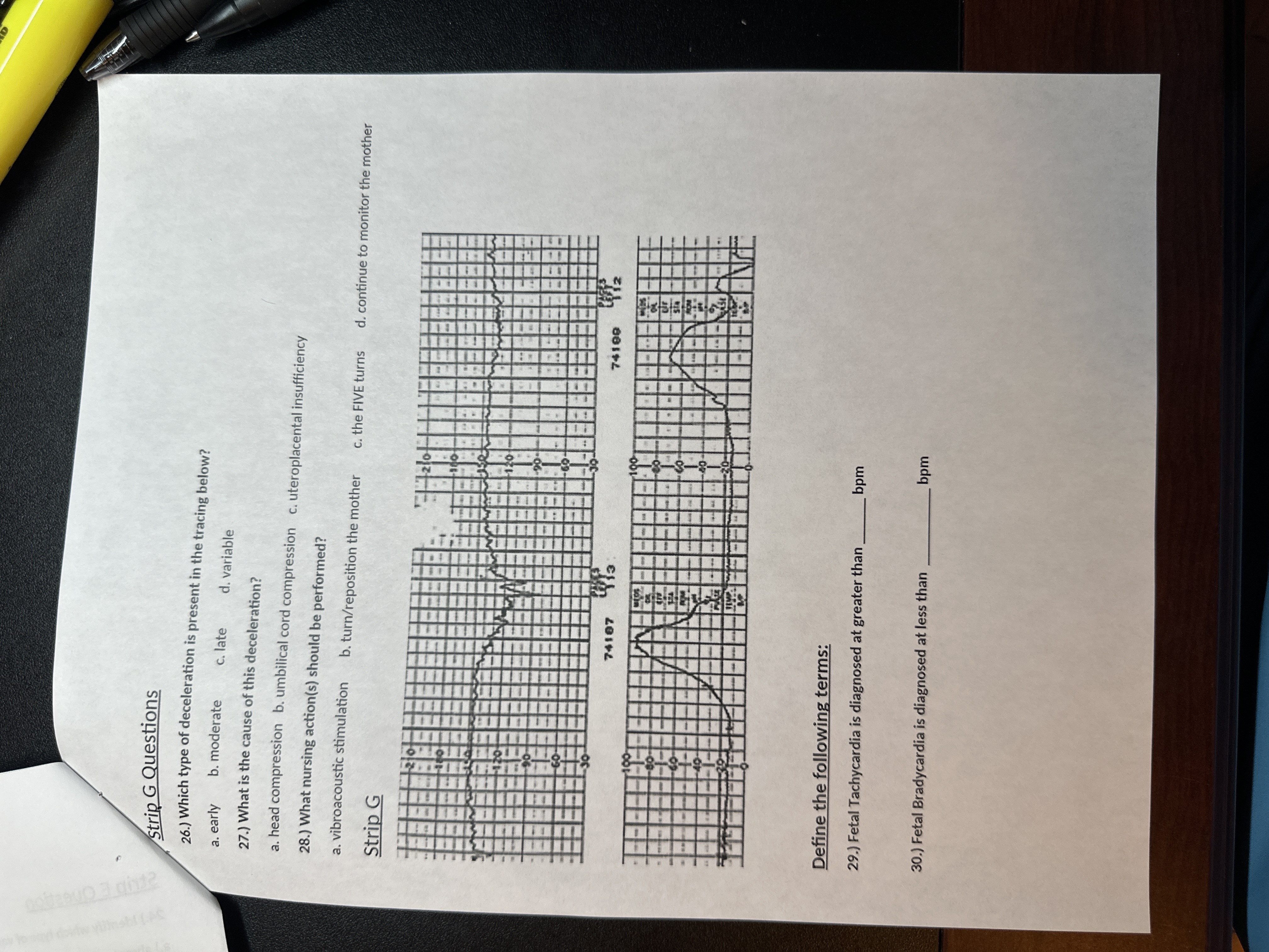 Solved strip G Questions 26.) Which type of deceleration is | Chegg.com