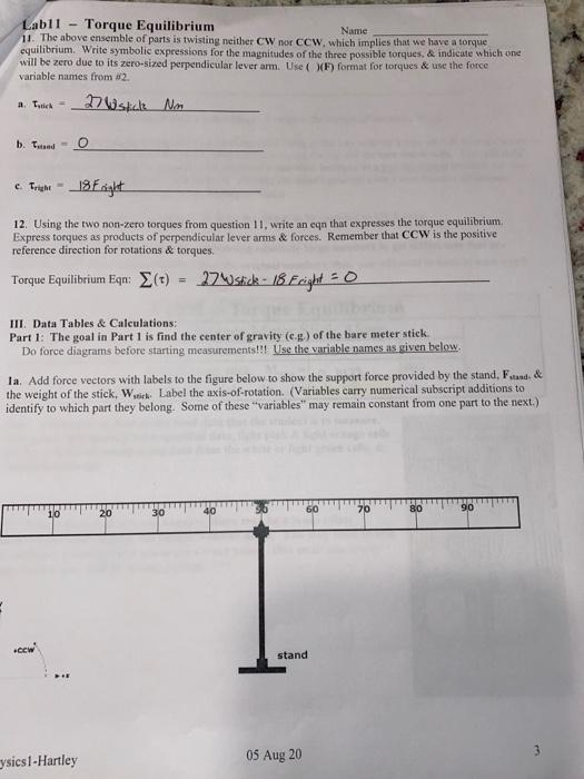 Solved need help answering part for the physics lab. It is | Chegg.com