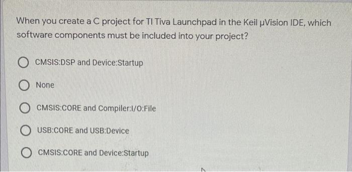 Solved When you create a C project for TI Tiva Launchpad in | Chegg.com