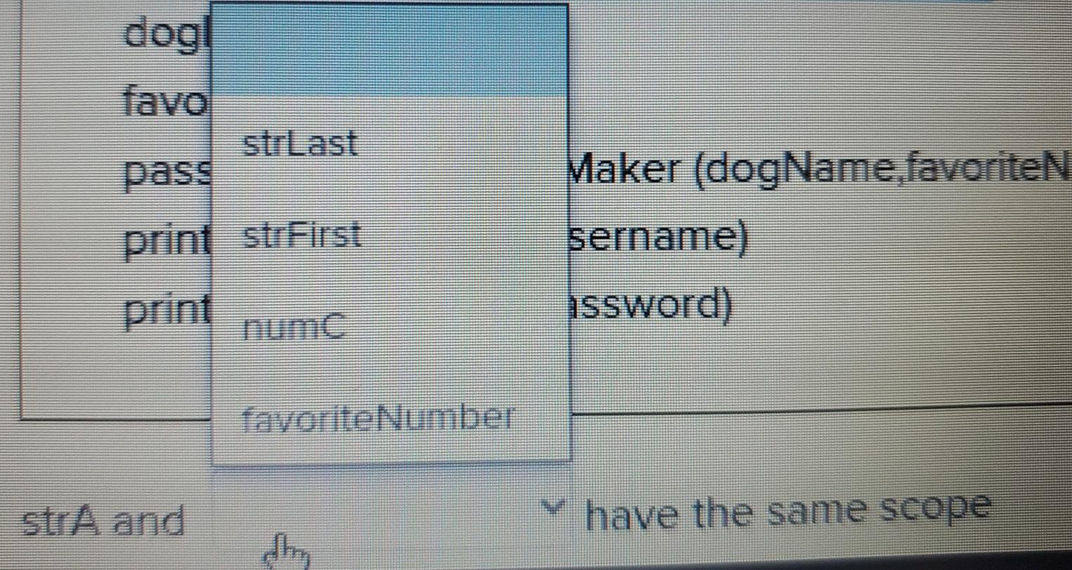 Solved In the program below, which variable has the same | Chegg.com