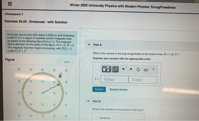 Solved Winter 2020 University Physics with Modern Physics | Chegg.com