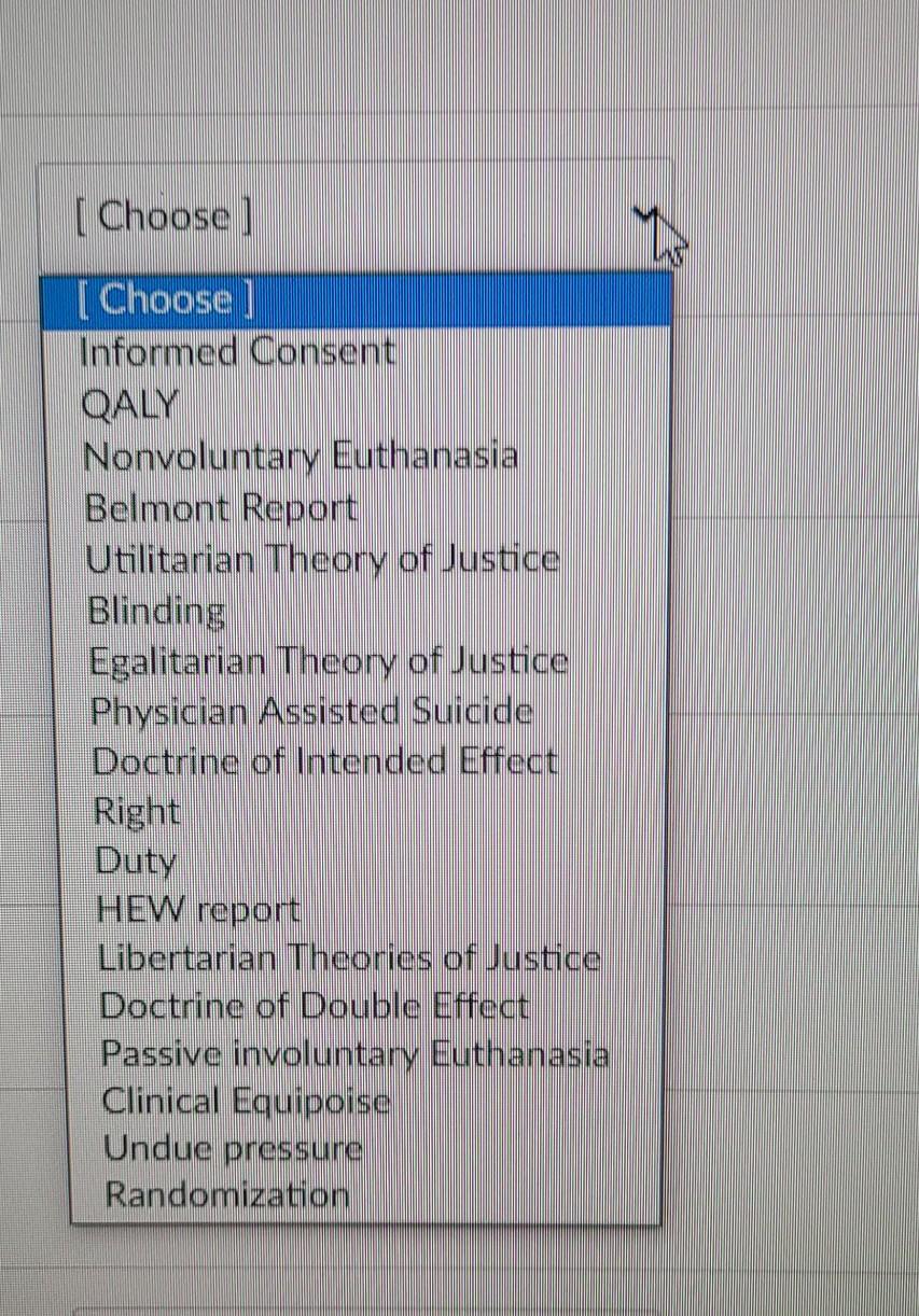 Solved Match the description in the left hand column with