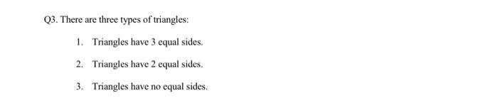 triangles with 3 equal sides are called