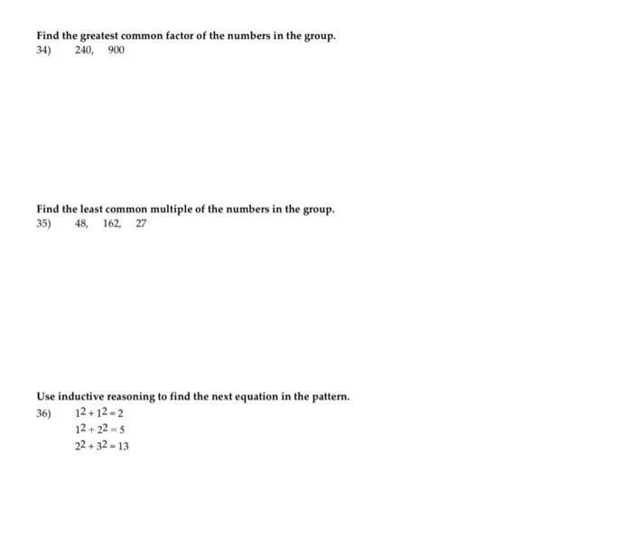how to find the greatest common factor of multiple numbers