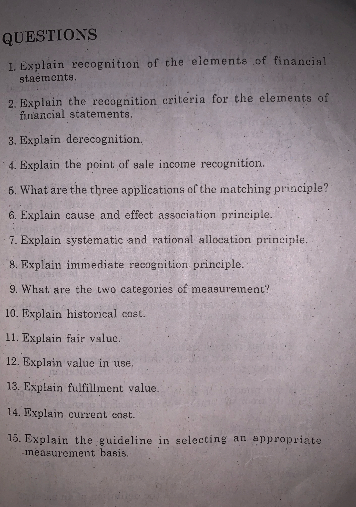 Solved QUESTIONSExplain recognition of the elements of | Chegg.com