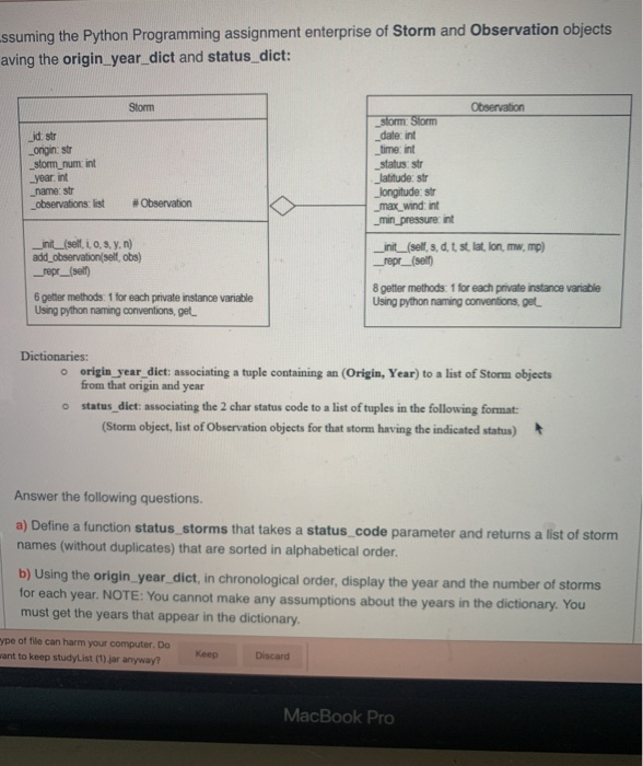 Solved ssuming the Python Programming assignment enterprise | Chegg.com