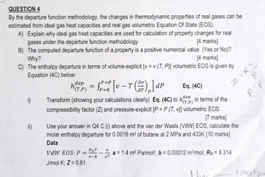 Solved QUESTION 4 By the departure function methodology, the | Chegg.com