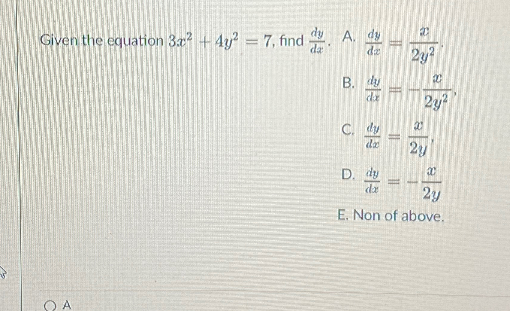 y =( 3x 2 )( 4x 5 find dy dx