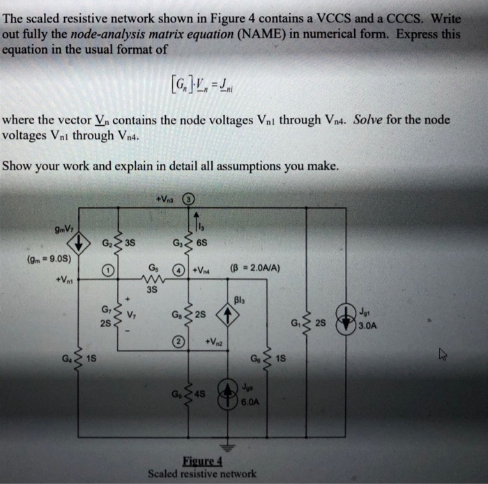 Solved The scaled resistive network shown in Figure 4