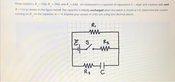 Solved Three resistors, ﻿R subscript 1 equals﻿33﻿straight | Chegg.com