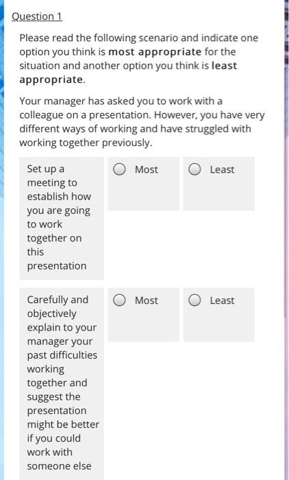 Solved Question 1 Please read the following scenario and | Chegg.com