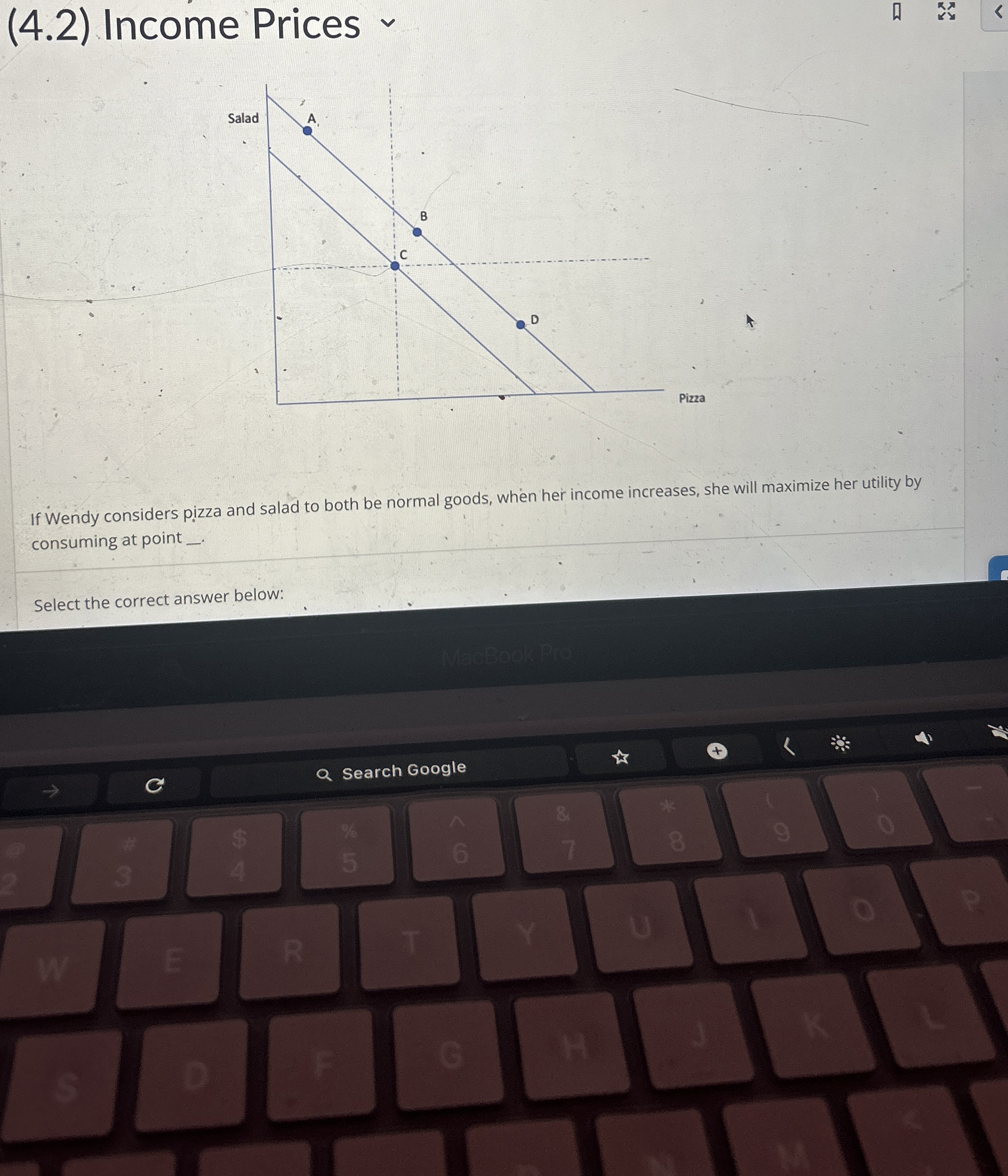 Solved (4.2) ﻿income Pricesif Wendy Considers Pizza And 