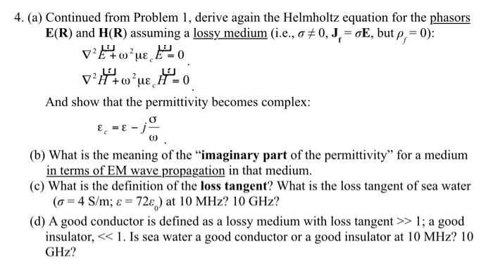 Solved ( (a) Continued From Problem 1, Derive Again The | Chegg.com