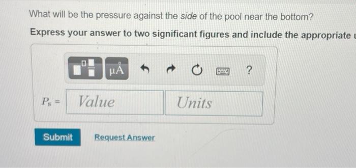 Solved Dimensions of a swimming pool are 25.0 m by 9.5 m