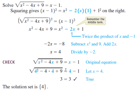 Solved: Solve each equation.ExamplesUsing the Power RuleUsing t ...