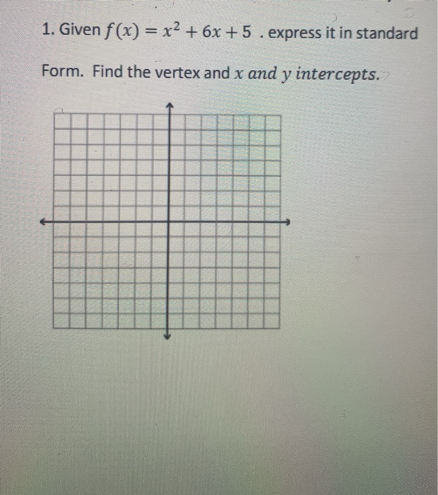 how to find x and y intercepts in vertex form