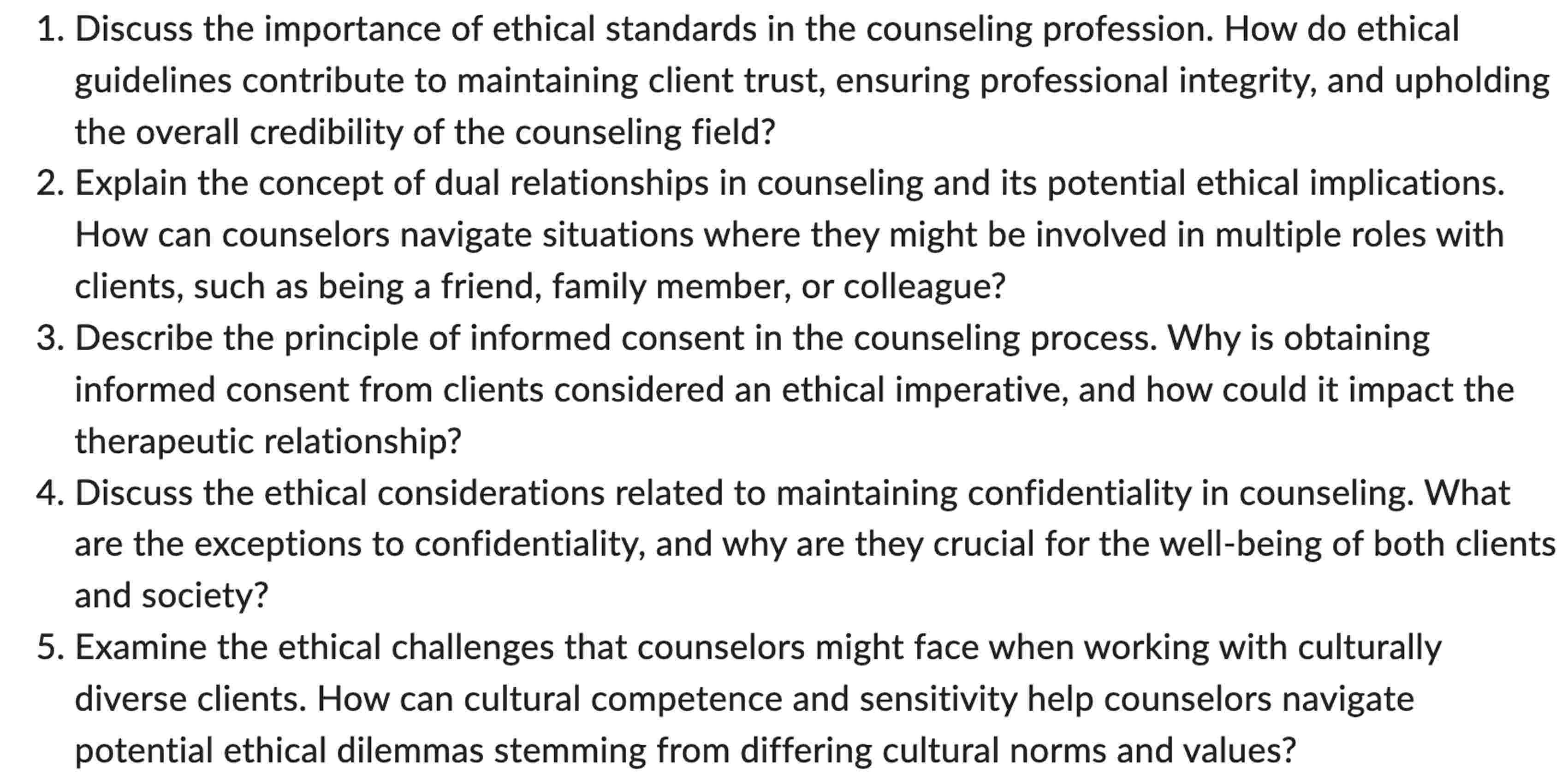 Solved Discuss the importance of ethical standards in the | Chegg.com
