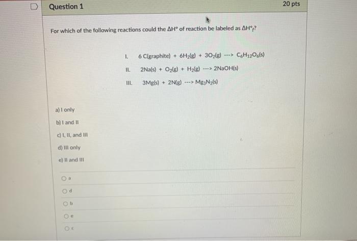 Solved Question 1 20 pts For which of the following | Chegg.com