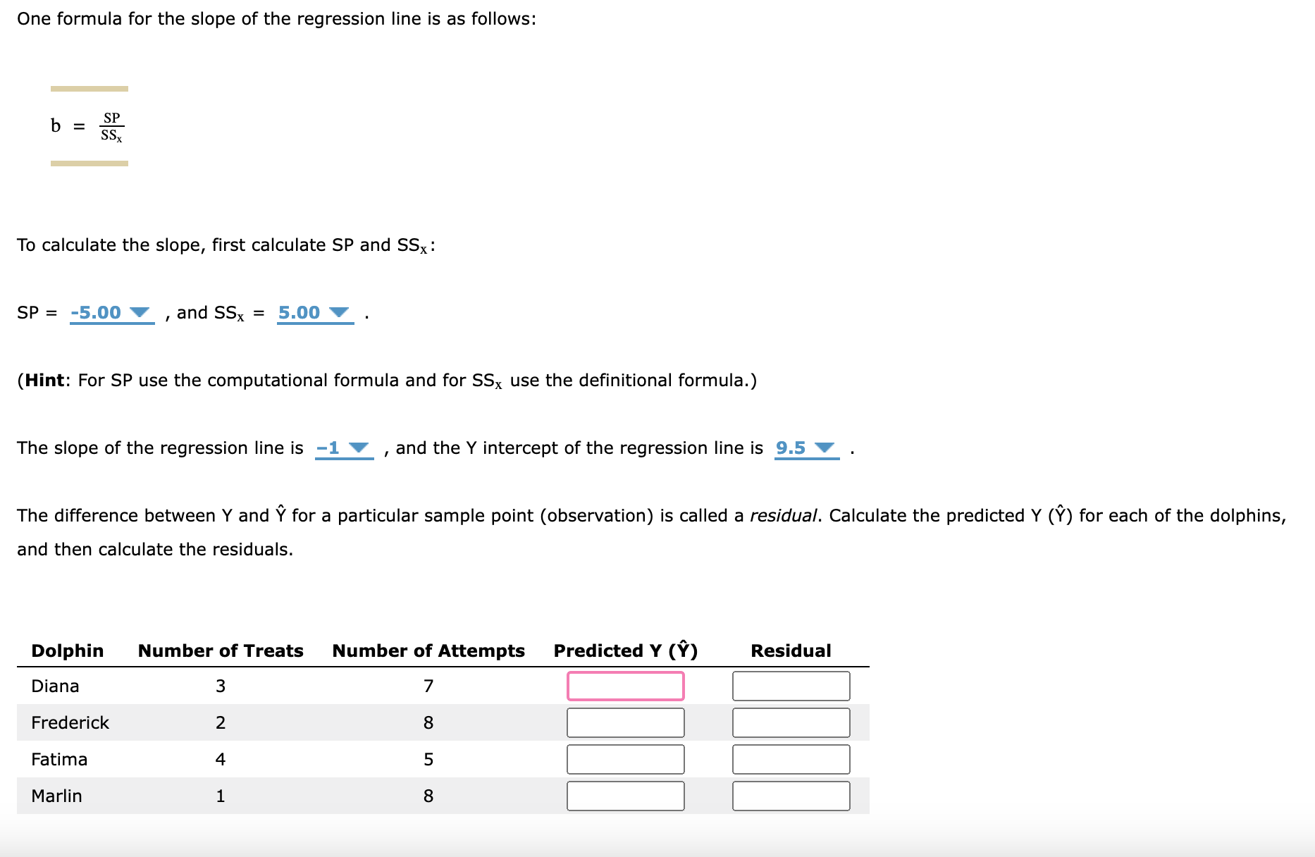 Solved One formula for the slope of the regression line is | Chegg.com