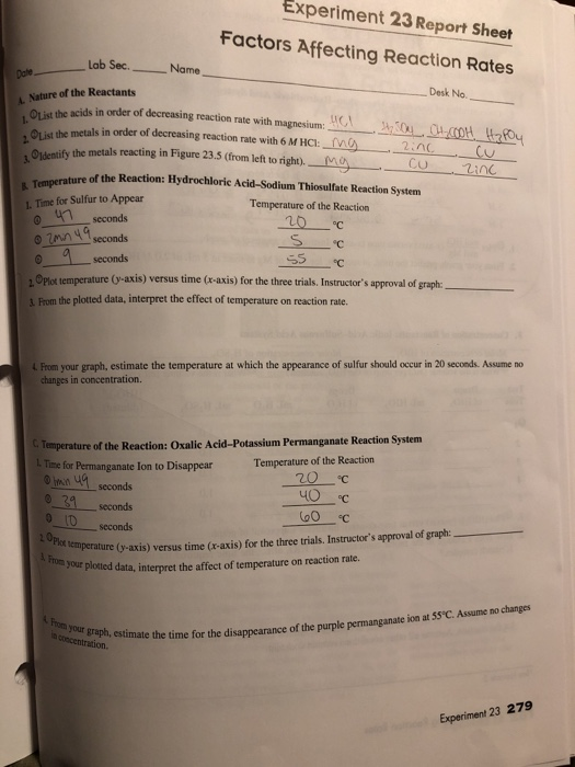 23 report. Factors affecting the Reaction rate. Factors that are affect the rate of Reaction.