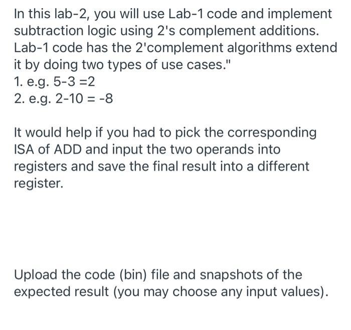 Solved In this lab-2, you will use Lab-1 code and implement | Chegg.com