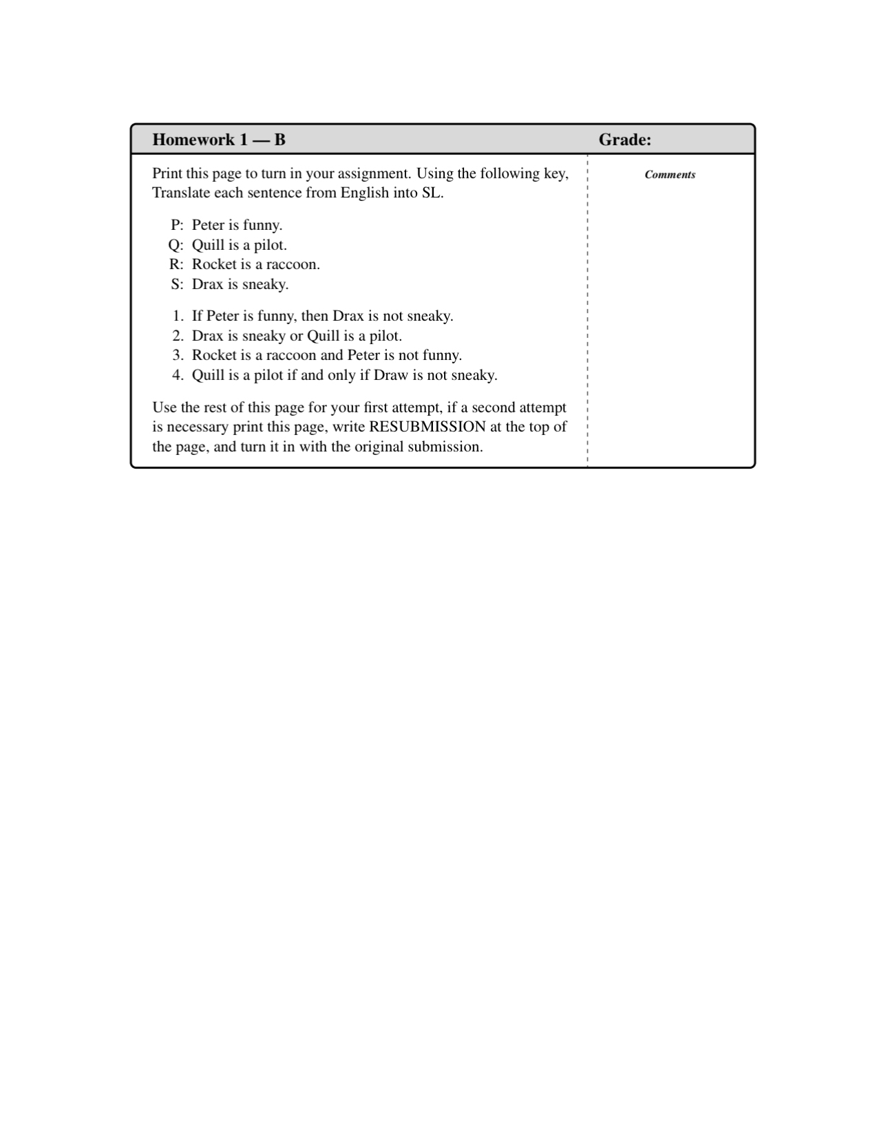 \table[[Homework 1 - ﻿B,Grade:],[Print this page to | Chegg.com