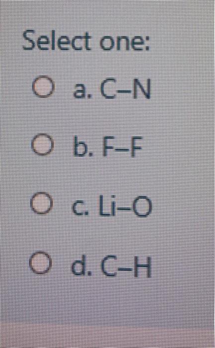 Solved Select One O A C N O B B F F O C L O D C H Chegg Com