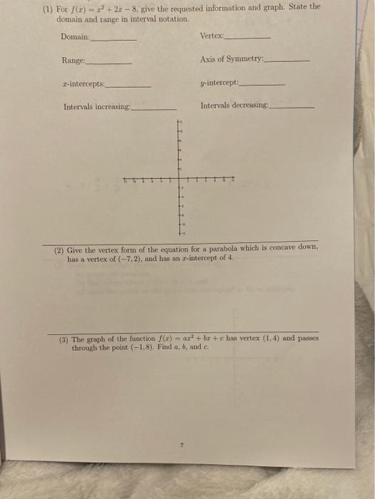 Solved (1) Solve each of the following equations for the | Chegg.com