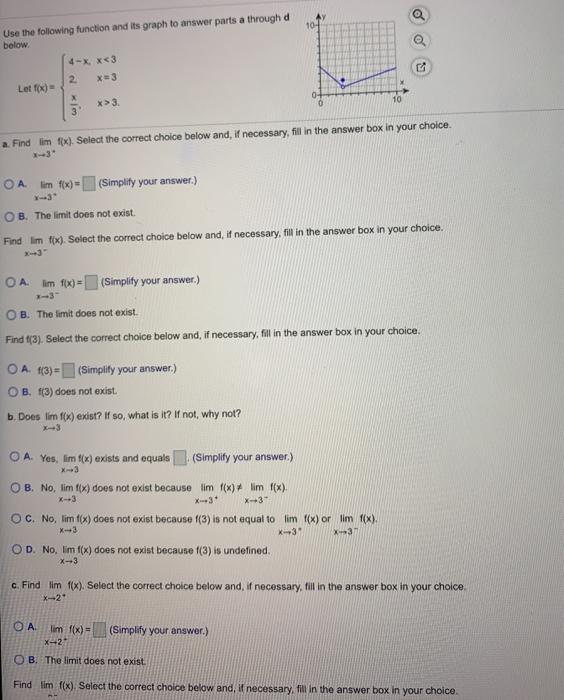 Solved Use the following function and its graph to answer | Chegg.com