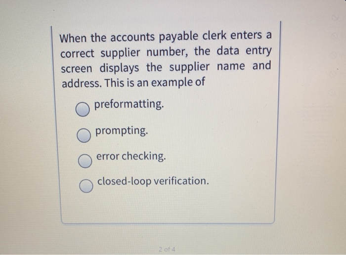 Solved When the accounts payable clerk enters a correct Chegg