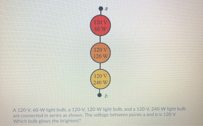 Solved A 120 V 60 W 120 V 120 W 120 V 240 W B A 120-V, 60-W | Chegg.com