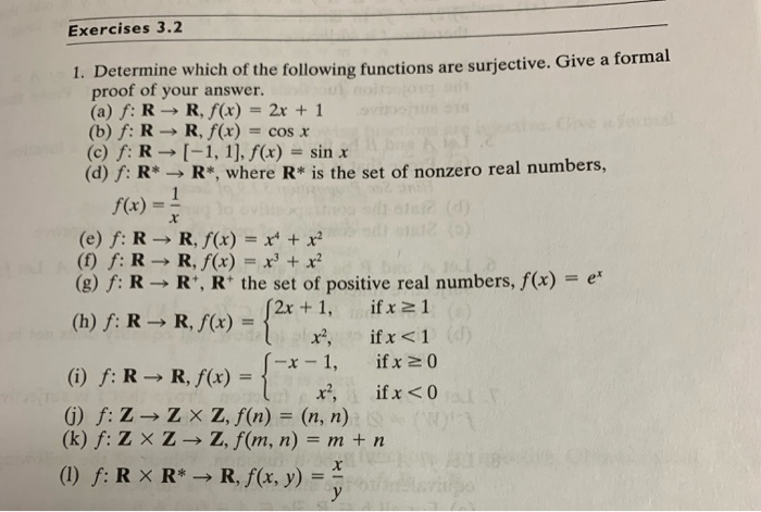 Solved Exercises 3 2 1 Determine Which Of The Following Chegg Com