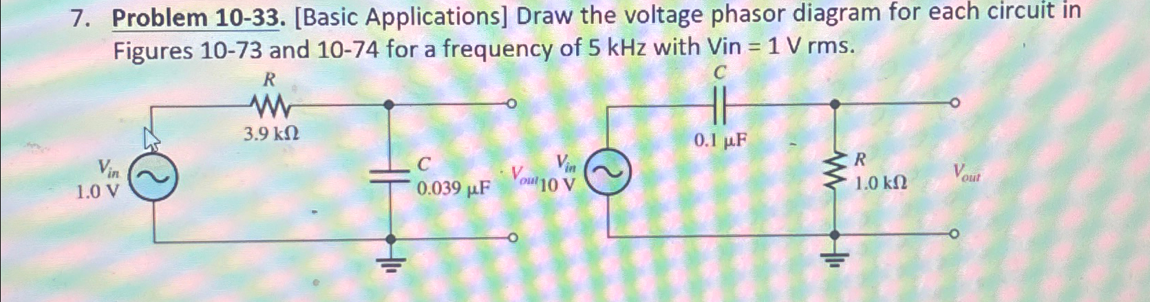 Solved Problem 10-33. [Basic Applications] ﻿Draw the voltage | Chegg.com
