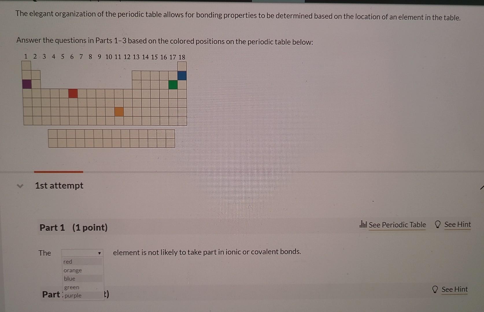 Solved The elegant organization of the periodic table allows | Chegg.com