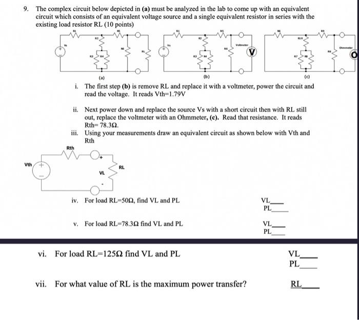 Solved The complex circuit below depicted in (a) must be | Chegg.com