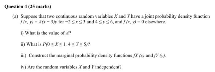 Solved A Suppose That Two Continuous Random Variables X 9122