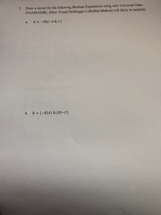 Solved 2. Draw a circuit for the following Boolean | Chegg.com