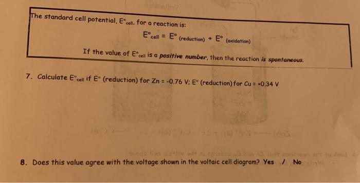 Solved The standard cell potential. E cell, for a reaction | Chegg.com