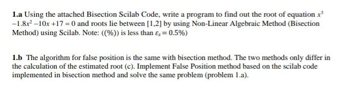 Bisection Method Program In Scilab