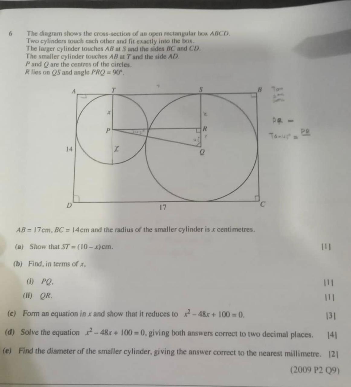 Solved 6 ﻿The diagram shows the cross-section of an open | Chegg.com