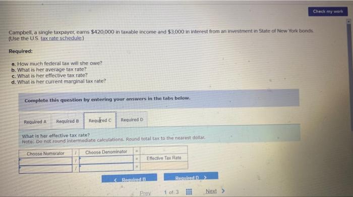 Solved Campbell, a single taxpayer, earns $420,000 in | Chegg.com