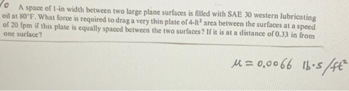 Solved VOA space of 1-in width between two large plane | Chegg.com