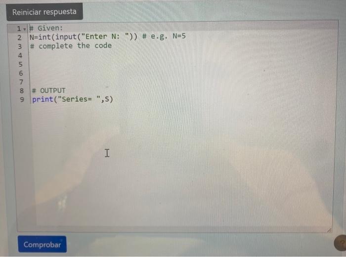 Solved Write code in Python-3 to calculate the SIMON series. | Chegg.com