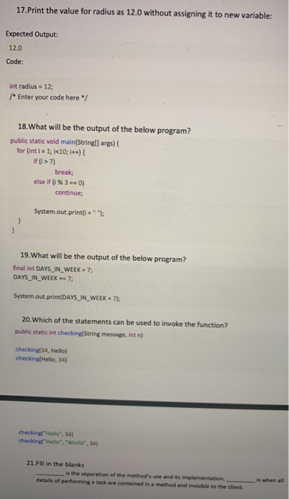 Solved 1. Complete the code below to achieve the expected | Chegg.com