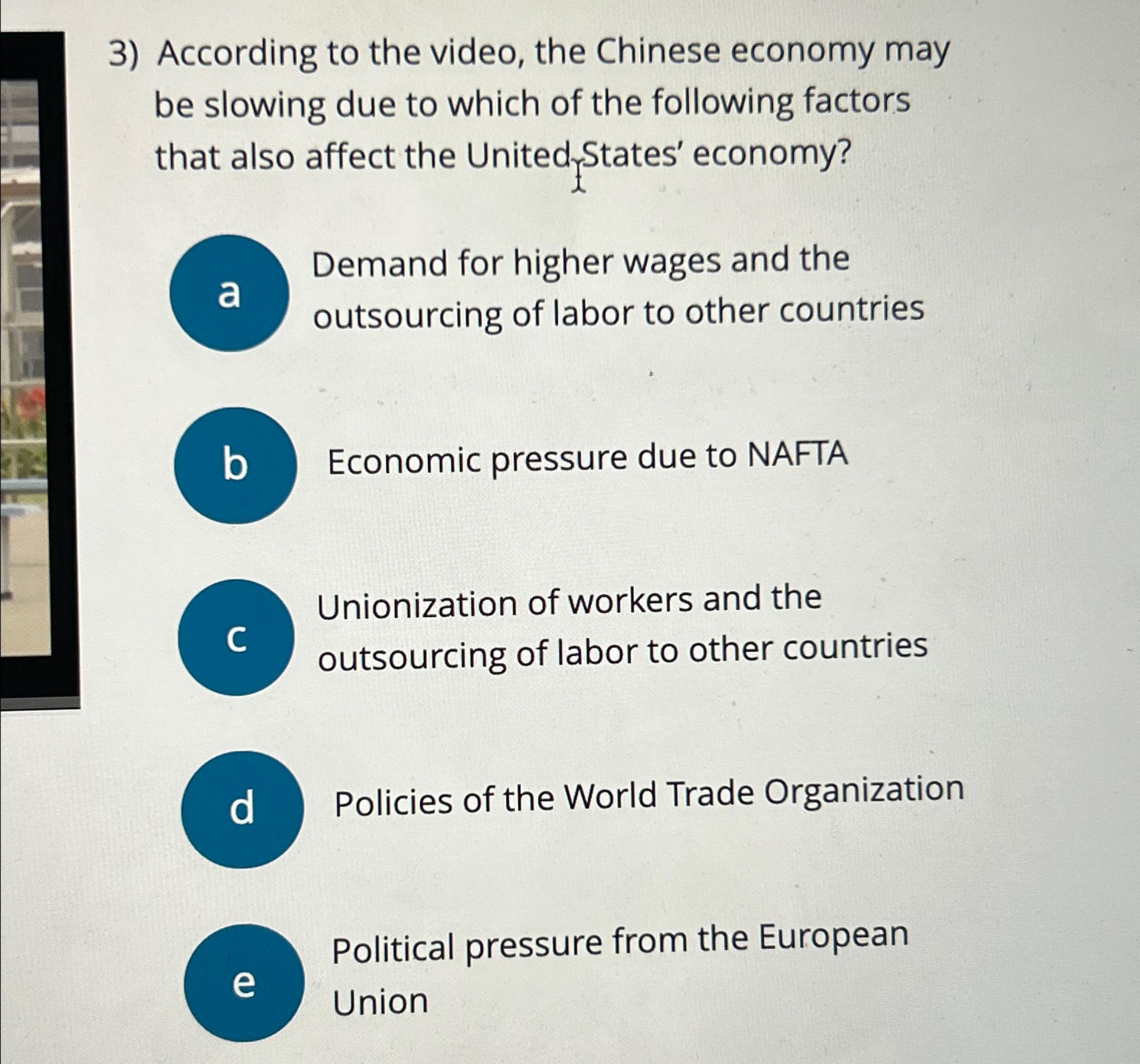 Solved According to the video, the Chinese economy may be | Chegg.com